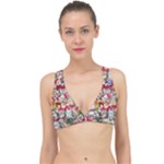 Pattern Kitten Christmas Classic Banded Bikini Top