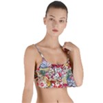 Pattern Kitten Christmas Layered Top Bikini Top 