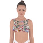 Pattern Kitten Christmas Bandaged Up Bikini Top