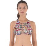 Pattern Kitten Christmas Perfectly Cut Out Bikini Top