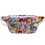 Pattern Kitten Christmas Waist Bag 