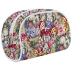 Pattern Kitten Christmas Make Up Case (Medium)