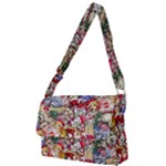 Pattern Kitten Christmas Full Print Messenger Bag (L)