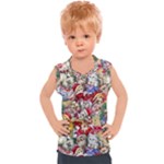 Pattern Kitten Christmas Kids  Sport Tank Top