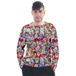 Pattern Kitten Christmas Men s Long Sleeve Raglan T-Shirt