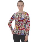 Pattern Kitten Christmas Women s Long Sleeve Raglan T-Shirt