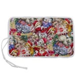 Pattern Kitten Christmas Pen Storage Case (S)