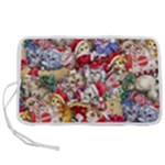 Pattern Kitten Christmas Pen Storage Case (M)