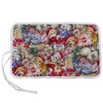 Pattern Kitten Christmas Pen Storage Case (L)