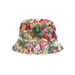 Pattern Kitten Christmas Inside Out Bucket Hat (Kids)