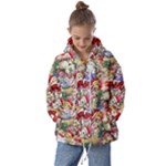 Pattern Kitten Christmas Kids  Oversized Hoodie