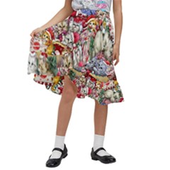 Kids  Ruffle Flared Wrap Midi Skirt 