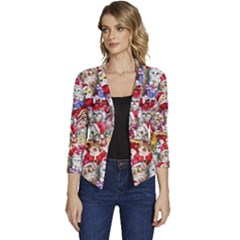 Women s Casual 3/4 Sleeve Spring Jacket 