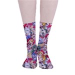 Pattern Kitten Christmas Smooth Crew Length Tube Socks