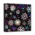 Shiny Winter Snowflake Abstract Christmas Cold Crystal December Mini Canvas 8  x 8  (Stretched)