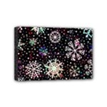 Shiny Winter Snowflake Abstract Christmas Cold Crystal December Mini Canvas 6  x 4  (Stretched)