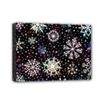 Shiny Winter Snowflake Abstract Christmas Cold Crystal December Mini Canvas 7  x 5  (Stretched)