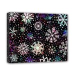 Shiny Winter Snowflake Abstract Christmas Cold Crystal December Canvas 10  x 8  (Stretched)