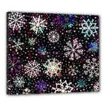 Shiny Winter Snowflake Abstract Christmas Cold Crystal December Canvas 24  x 20  (Stretched)