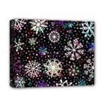 Shiny Winter Snowflake Abstract Christmas Cold Crystal December Deluxe Canvas 14  x 11  (Stretched)