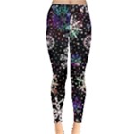 Shiny Winter Snowflake Abstract Christmas Cold Crystal December Everyday Leggings 