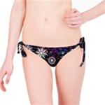 Shiny Winter Snowflake Abstract Christmas Cold Crystal December Bikini Bottoms