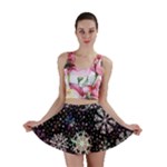 Shiny Winter Snowflake Abstract Christmas Cold Crystal December Mini Skirt