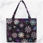 Shiny Winter Snowflake Abstract Christmas Cold Crystal December Mini Tote Bag