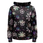 Shiny Winter Snowflake Abstract Christmas Cold Crystal December Women s Pullover Hoodie