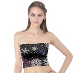 Shiny Winter Snowflake Abstract Christmas Cold Crystal December Tube Top