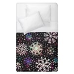 Shiny Winter Snowflake Abstract Christmas Cold Crystal December Duvet Cover (Single Size)