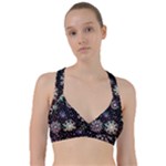 Shiny Winter Snowflake Abstract Christmas Cold Crystal December Sweetheart Sports Bra