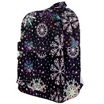 Shiny Winter Snowflake Abstract Christmas Cold Crystal December Classic Backpack