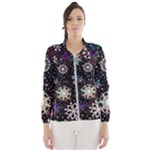 Shiny Winter Snowflake Abstract Christmas Cold Crystal December Women s Windbreaker