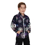 Shiny Winter Snowflake Abstract Christmas Cold Crystal December Kids  Windbreaker