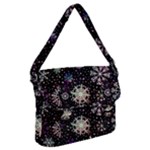 Shiny Winter Snowflake Abstract Christmas Cold Crystal December Buckle Messenger Bag