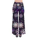 Shiny Winter Snowflake Abstract Christmas Cold Crystal December So Vintage Palazzo Pants