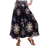 Shiny Winter Snowflake Abstract Christmas Cold Crystal December Women s Satin Palazzo Pants