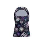 Shiny Winter Snowflake Abstract Christmas Cold Crystal December Balaclava Face Mask