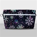 Shiny Winter Snowflake Abstract Christmas Cold Crystal December Handbag Organizer