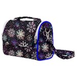 Shiny Winter Snowflake Abstract Christmas Cold Crystal December Satchel Shoulder Bag