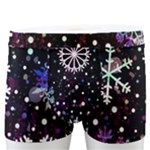 Shiny Winter Snowflake Abstract Christmas Cold Crystal December Men s Boxer Briefs