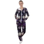 Shiny Winter Snowflake Abstract Christmas Cold Crystal December Women s Tracksuit