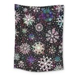 Shiny Winter Snowflake Abstract Christmas Cold Crystal December Medium Tapestry