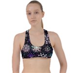 Shiny Winter Snowflake Abstract Christmas Cold Crystal December Criss Cross Racerback Sports Bra