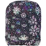 Shiny Winter Snowflake Abstract Christmas Cold Crystal December Full Print Backpack