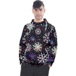 Shiny Winter Snowflake Abstract Christmas Cold Crystal December Men s Pullover Hoodie