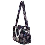 Shiny Winter Snowflake Abstract Christmas Cold Crystal December Rope Handles Shoulder Strap Bag