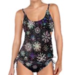 Shiny Winter Snowflake Abstract Christmas Cold Crystal December Tankini Set