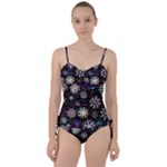 Shiny Winter Snowflake Abstract Christmas Cold Crystal December Sweetheart Tankini Set